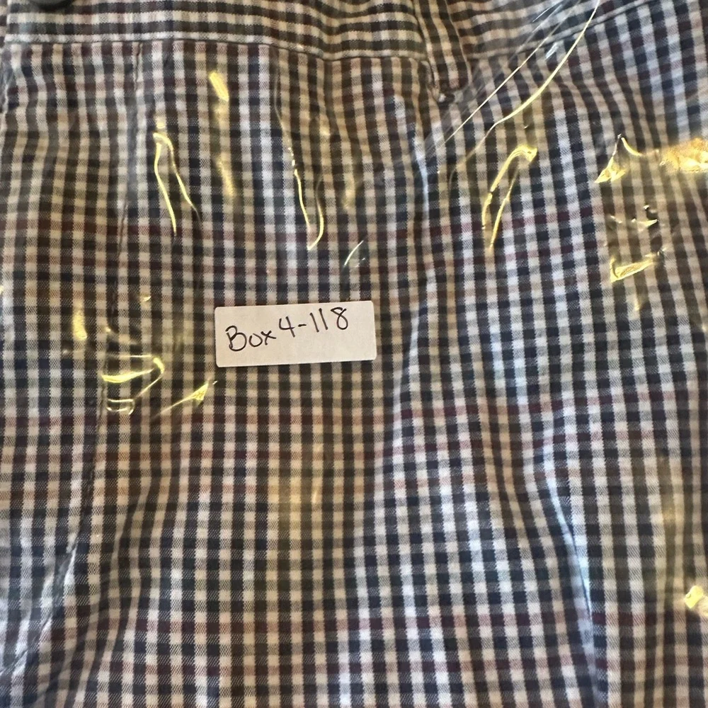 Tommy Bahama Paradise Nation Shorts Mens 40 100% Cotton Checkered‎ Blue Beach